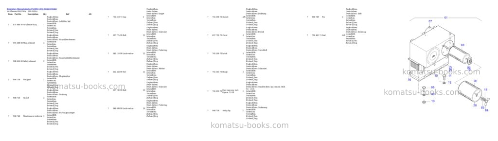 Komatsu pc3000-6 s/n 06322 Parts catalog cover Page 9
