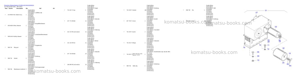 Komatsu pc3000-6 s/n 06323 Parts catalog cover Page 9