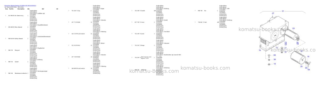 Komatsu pc3000-6 s/n 06325 Parts catalog cover Page 9