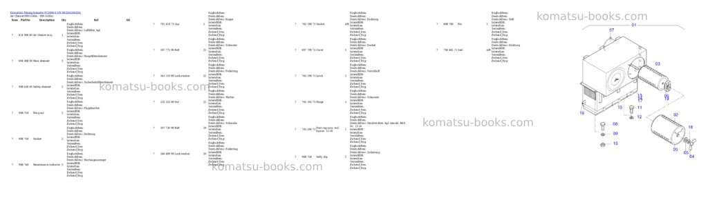 Komatsu pc3000-6 s/n 06326 Parts catalog cover Page 9