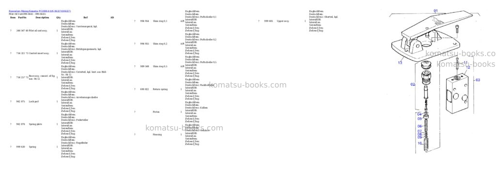 Komatsu pc3000-6 s/n 06327 Parts catalog cover Page 6