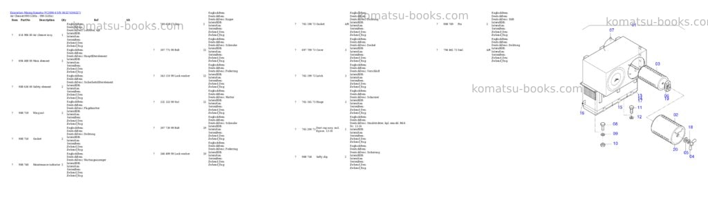Komatsu pc3000-6 s/n 06327 Parts catalog cover Page 9