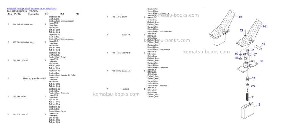 Komatsu pc3000-6 s/n 06329 Parts catalog cover Page 8