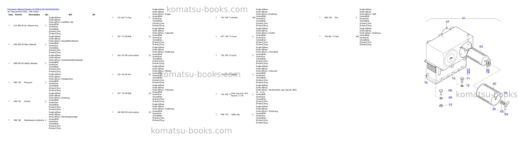 Komatsu pc3000-6 s/n 06329 Parts catalog cover Page 9