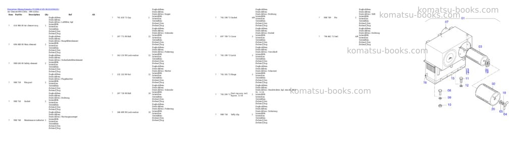 Komatsu pc3000-6 s/n 06331 Parts catalog cover Page 9