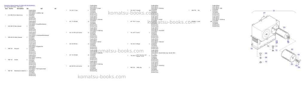 Komatsu pc3000-6 s/n 06332 Parts catalog cover Page 9