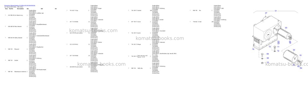 Komatsu pc3000-6 s/n 06334 Parts catalog cover Page 9