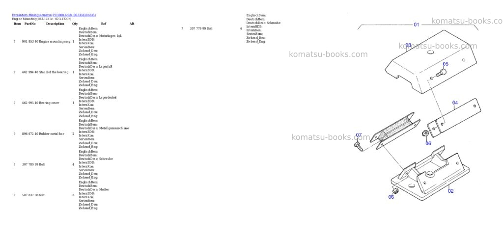 Komatsu pc3000-6 s/n 06335 Parts catalog cover Page 2