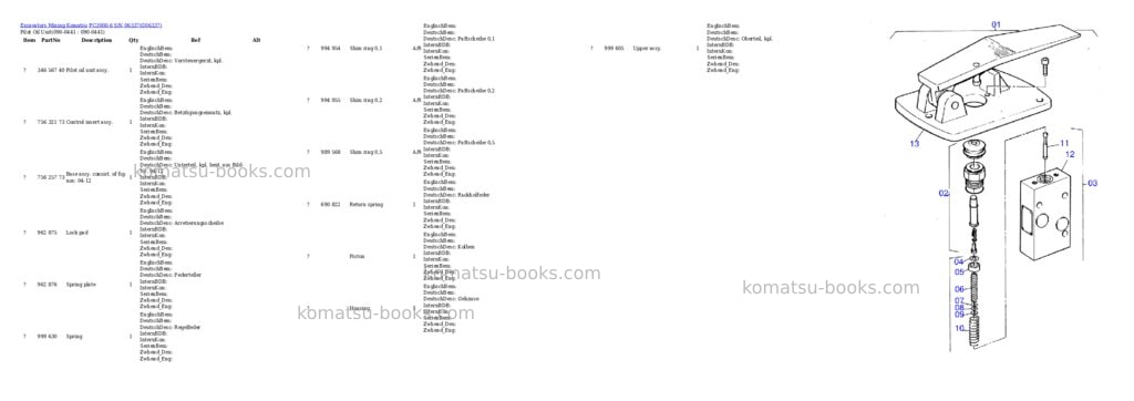 Komatsu pc3000-6 s/n 06337 Parts catalog cover Page 6