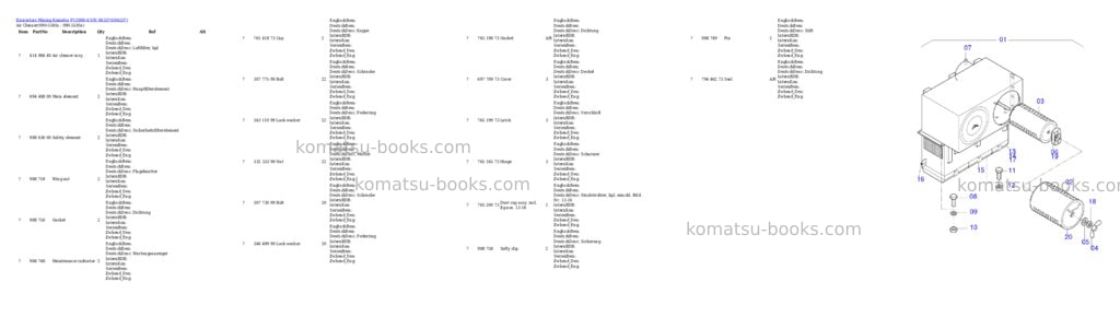 Komatsu pc3000-6 s/n 06337 Parts catalog cover Page 9
