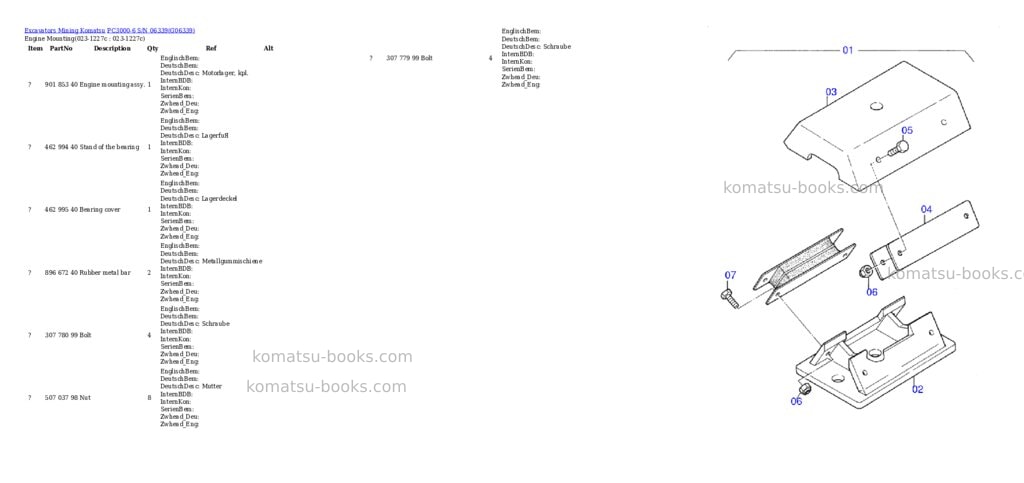 Komatsu PC3000-6 S/N 06339 Parts catalog cover Page 2
