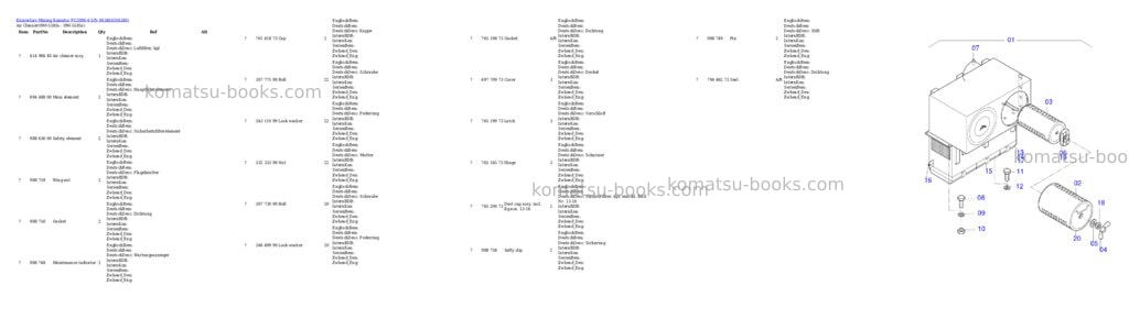 Komatsu pc3000-6 s/n 06340 Parts catalog cover Page 10