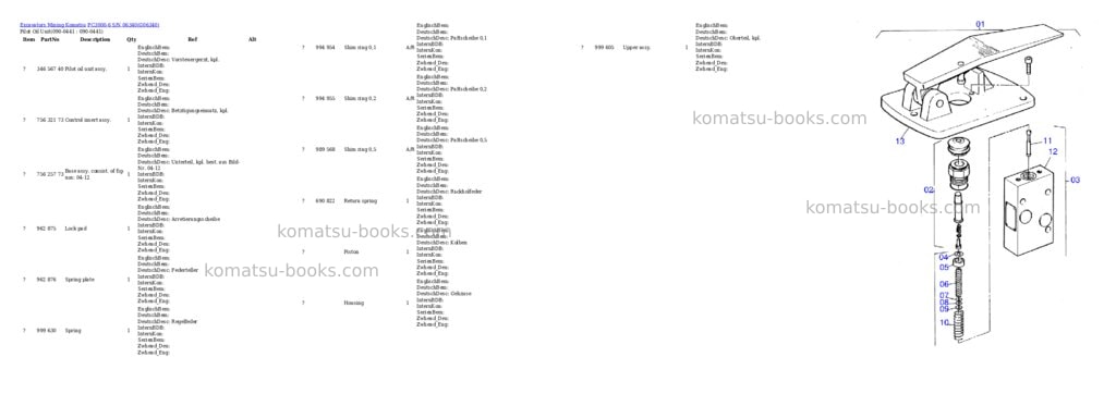 Komatsu pc3000-6 s/n 06340 Parts catalog cover Page 6