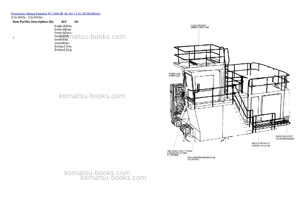 Komatsu PC 3000-6E 06 341 21.01.2019 Parts catalog cover Page 3