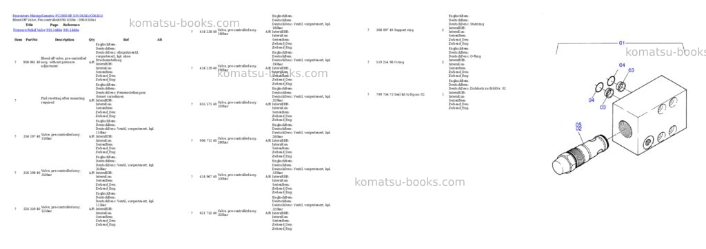 Komatsu PC3000-6E S/N 06345 Parts catalog cover