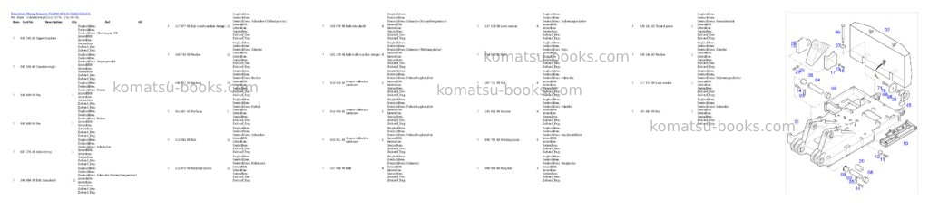 Komatsu PC3000-6E S/N 06346 Parts catalog cover Page 10 Komatsu PC3000-6E S/N 06346 Parts catalog cover Page 10