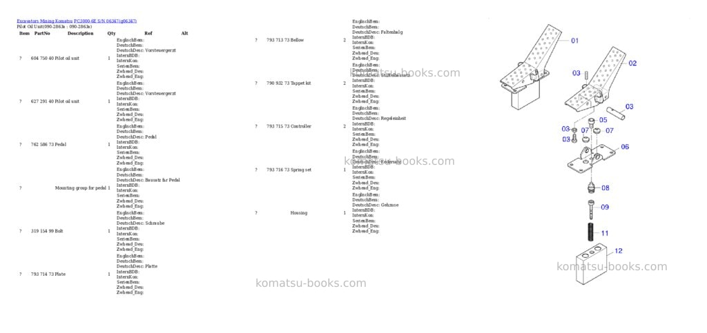 Komatsu PC3000-6E S/N 06347 Parts catalog cover Page 6