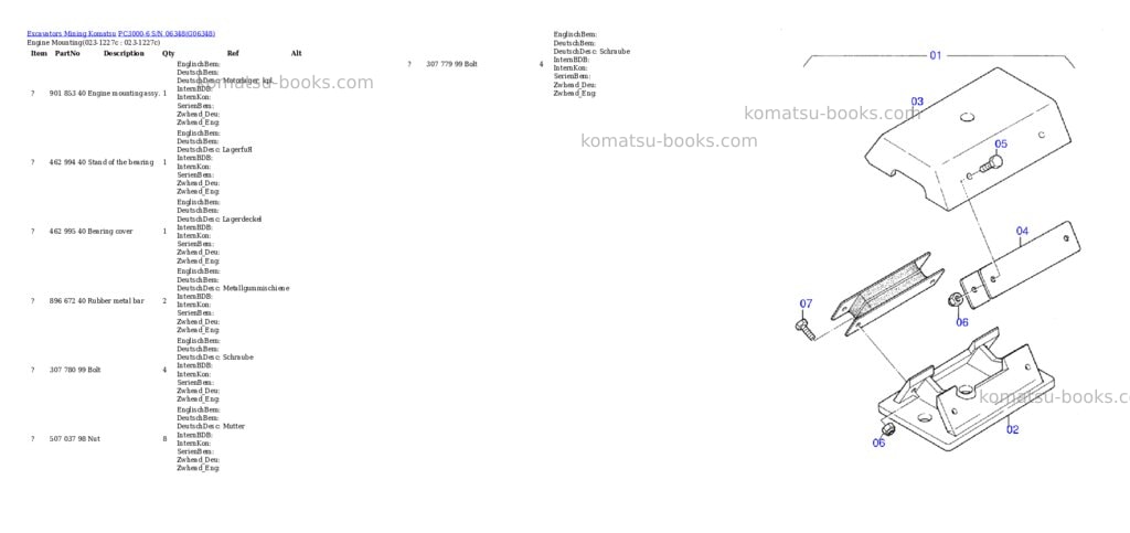 Komatsu PC3000-6 S/N 06348 Parts catalog cover Page 2