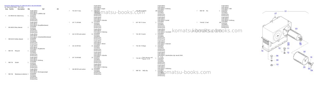 Komatsu PC 3000-6 06 349 27.08.2019 Parts catalog cover Page 9