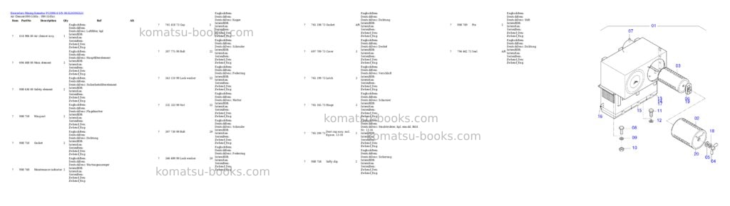 Komatsu PC3000-6 S/N 06353 Parts catalog cover Page 10