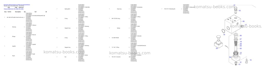 Komatsu PC3000-6 S/N 06353 Parts catalog cover Page 7