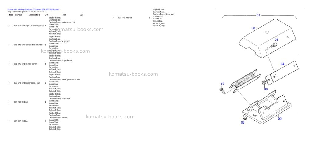 Komatsu PC3000-6 S/N 06356 Parts catalog cover Page 2