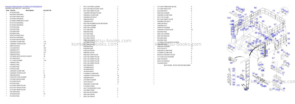 Komatsu PC3000-6 S/N 06359 Parts catalog cover Page 5