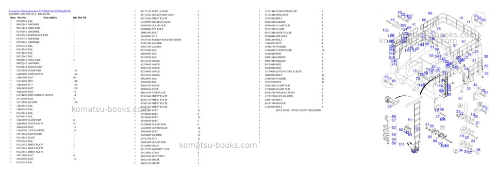 Komatsu PC3000-6 S/N 06359 Parts catalog cover Page 6