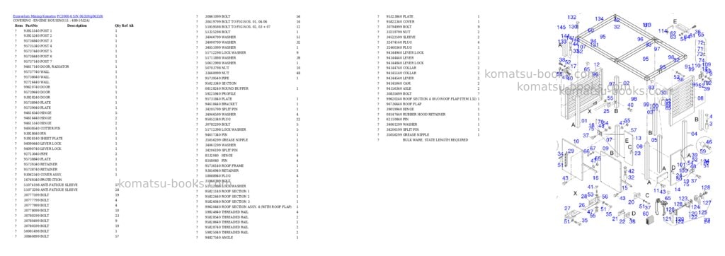 Komatsu PC3000-6 S/N 06359 Parts catalog cover Page 8