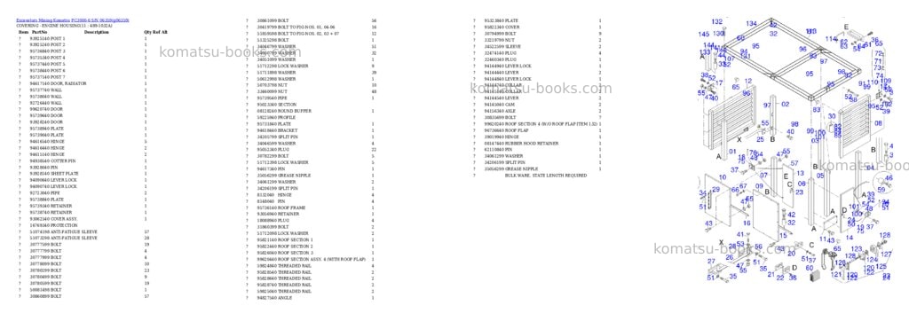 Komatsu PC3000-6 S/N 06359 Parts catalog cover Page 9