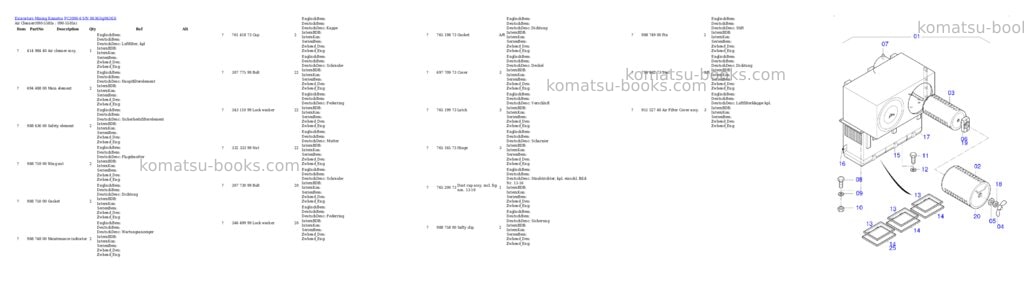 Komatsu PC3000-6 S/N 06363 Parts catalog cover Page 7