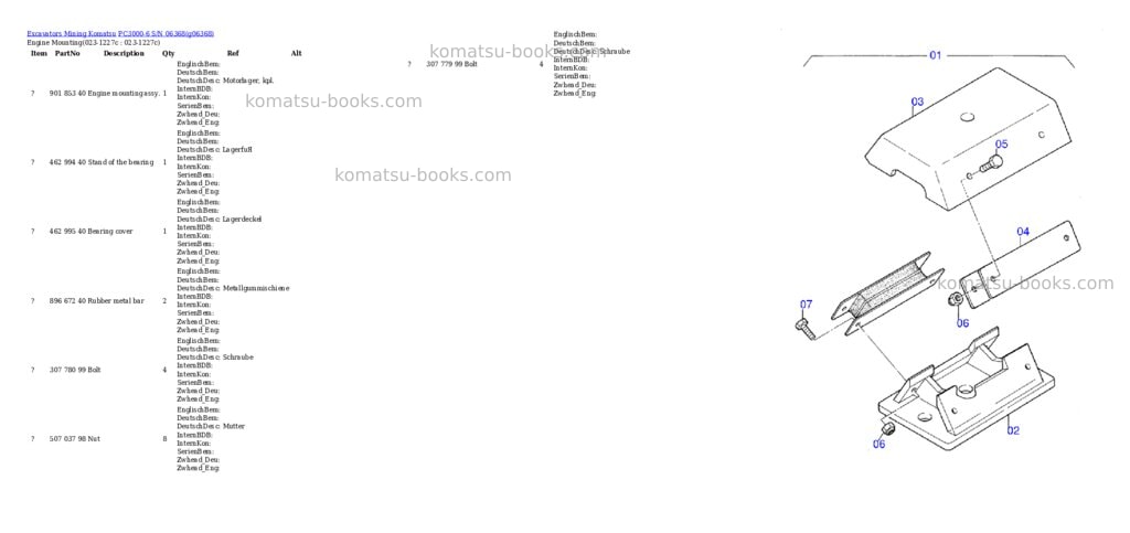 Komatsu PC3000-6 S/N 06368 Parts catalog cover Page 2