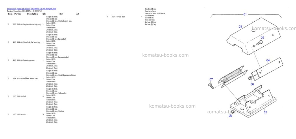 Komatsu PC3000-6 S/N 06369 Parts catalog cover Page 2