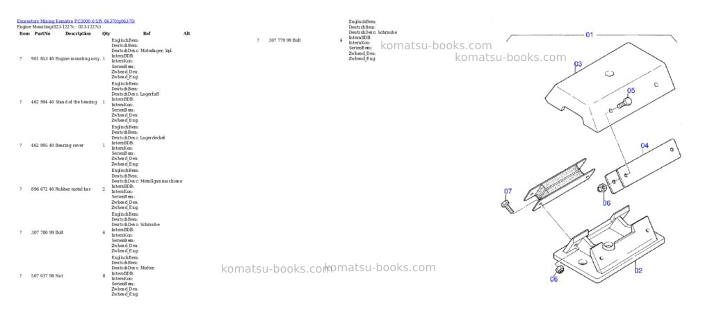 Komatsu PC3000-6 S/N 06370 Parts catalog cover Page 2