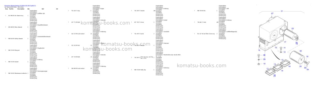 Komatsu PC3000-6 S/N 06371 Parts catalog cover Page 7