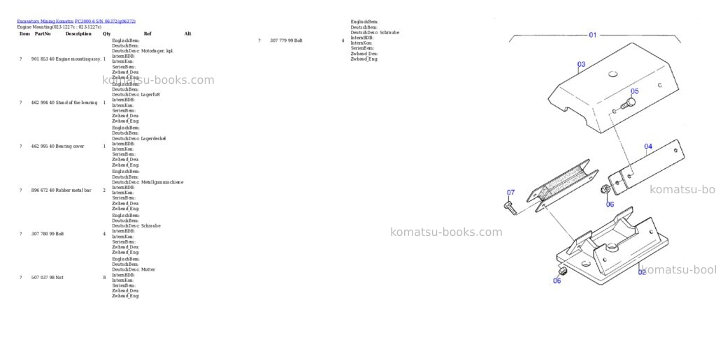 Komatsu PC3000-6 S/N 06372 Parts catalog cover Page 2