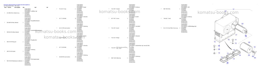 Komatsu PC3000-6 S/N 06372 Parts catalog cover Page 7