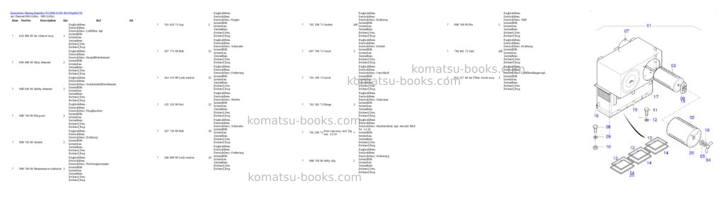 Komatsu PC3000-6 S/N 06379 Parts catalog cover Page 7