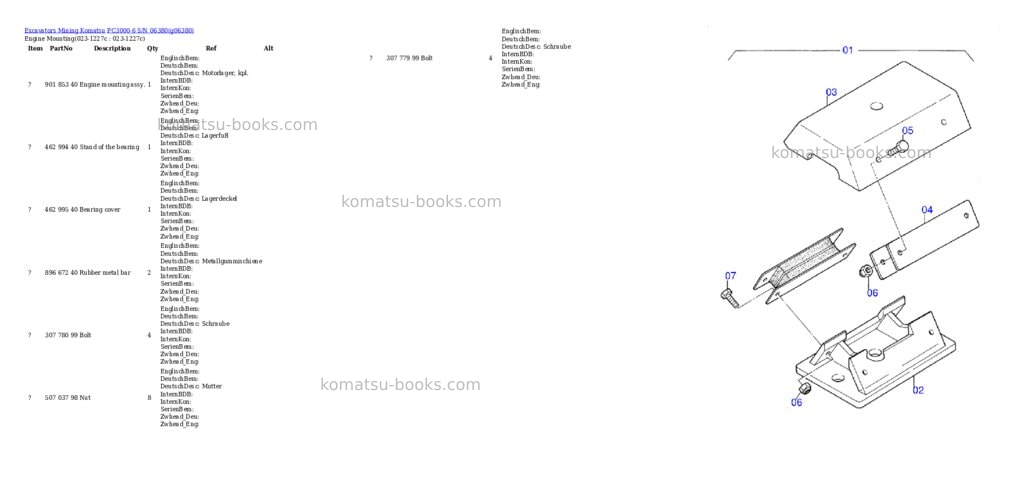 Komatsu PC3000-6 S/N 06380 Parts catalog cover Page 2