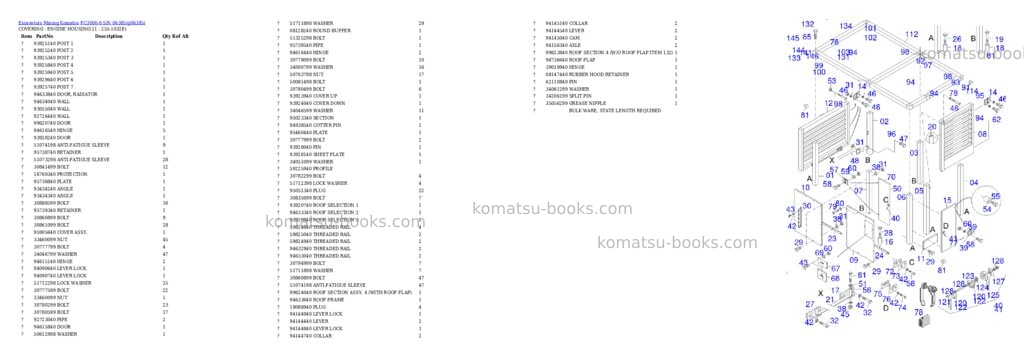 Komatsu PC3000-6 S/N 06385 Parts catalog cover Page 8