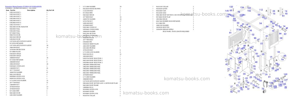 Komatsu PC3000-6 S/N 06385 Parts catalog cover Page 9