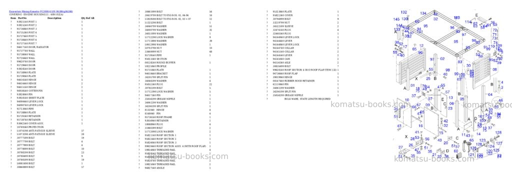 Komatsu PC3000-6 S/N 06386 Parts catalog cover Page 8