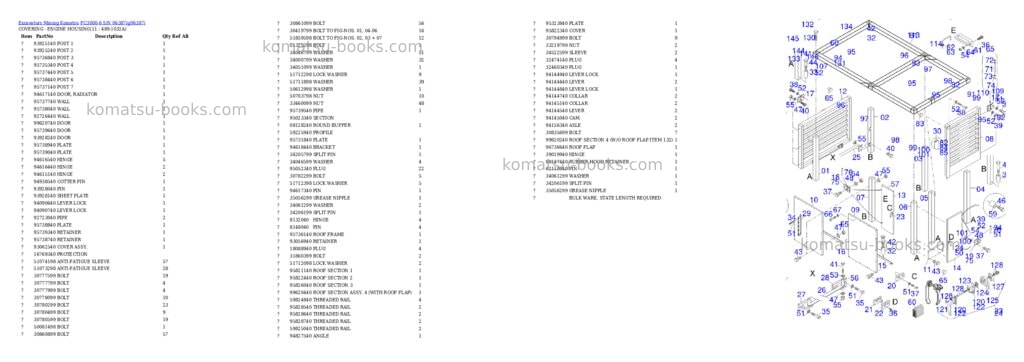 Komatsu PC3000-6 S/N 06387 Parts catalog cover Page 8
