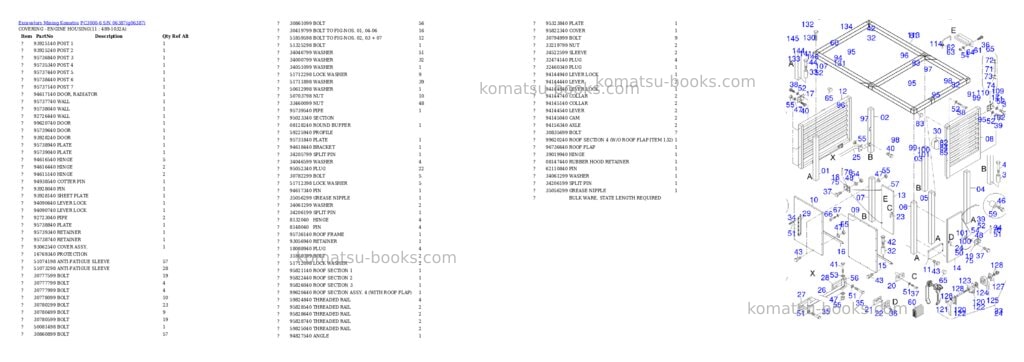 Komatsu PC3000-6 S/N 06387 Parts catalog cover Page 9