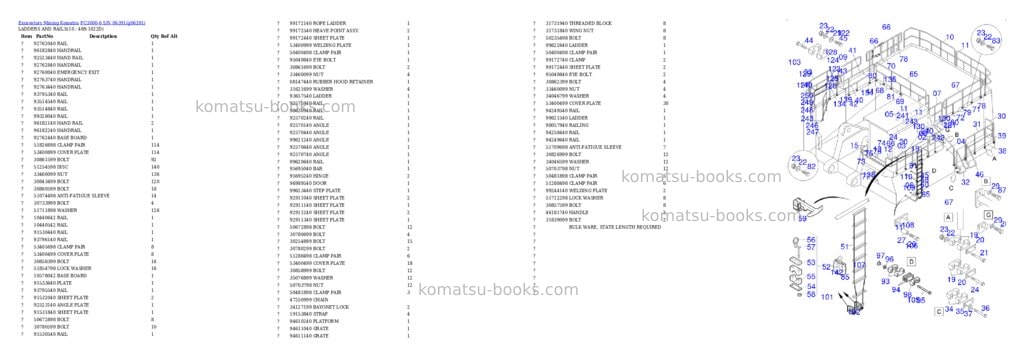 Komatsu PC3000-6 S/N 06391 Parts catalog cover Page 7