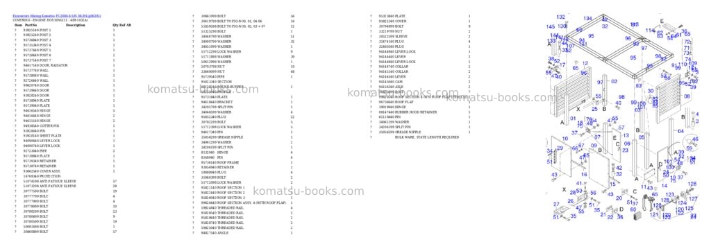 Komatsu PC3000-6 S/N 06391 Parts catalog cover Page 8
