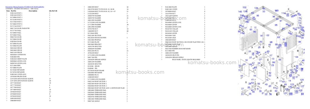 Komatsu PC3000-6 S/N 06391 Parts catalog cover Page 9