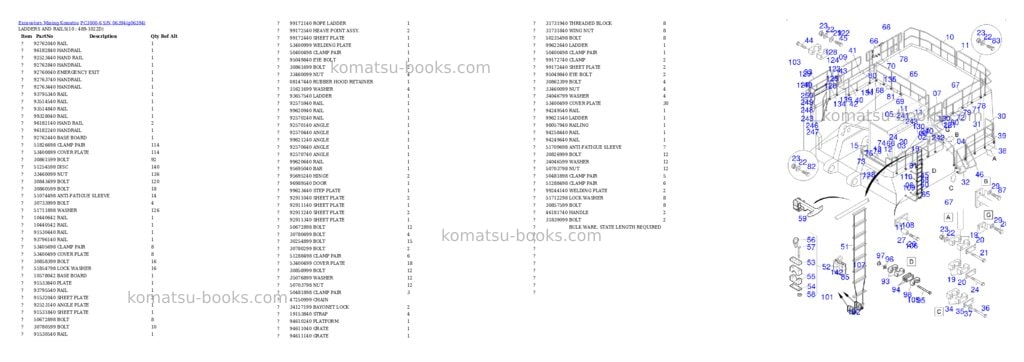 Komatsu PC3000-6 S/N 06394 Parts catalog cover Page 5