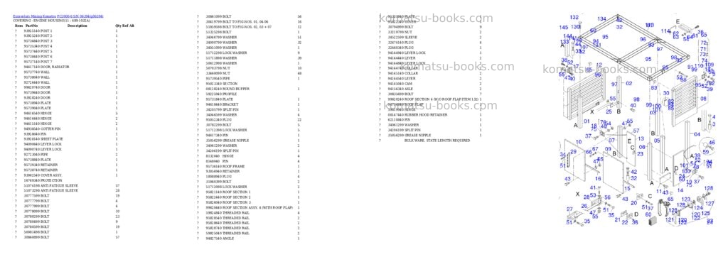 Komatsu PC3000-6 S/N 06394 Parts catalog cover Page 9