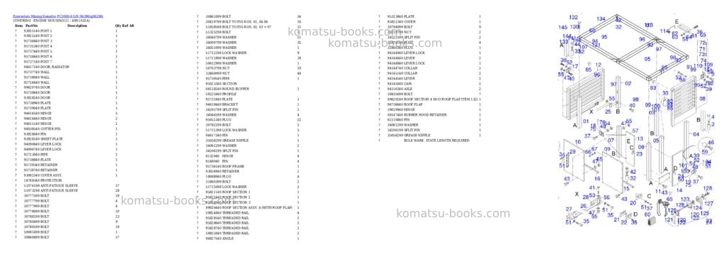 Komatsu PC3000-6 S/N 06396 Parts catalog cover Page 9